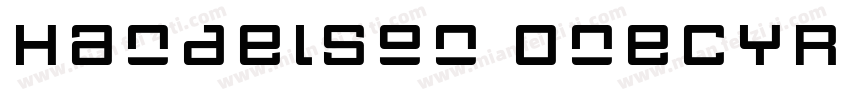 Handelson OneCYR One字体转换